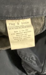 Rag & Bone Women’s Navy Equestrian Cotton Blend Skinny Pants Size 28