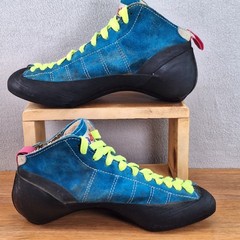 Boreal Women’s 5.5 EU 36 Vintage Rock Climbing Shoes Blue Black Spain 80s 90s