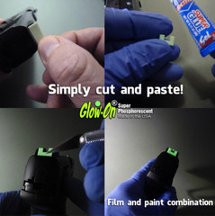 Glow-On Glow Night Sights Kit, Paint & Film 2.3ml paint +7 x 3.3cm Glow Film