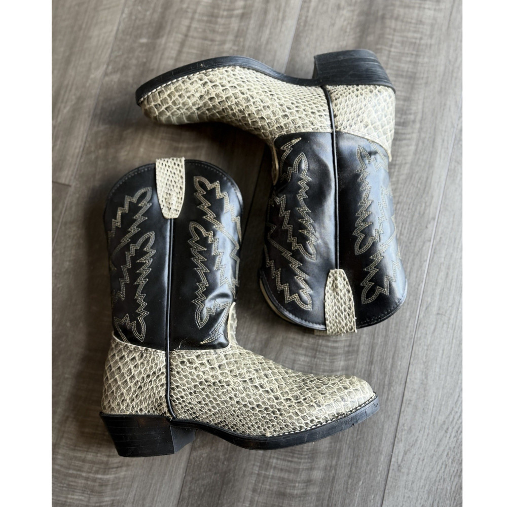 Texas American Made Western Snakeskin Boots Unisex Kids US Size 3D MPN 28-2246
