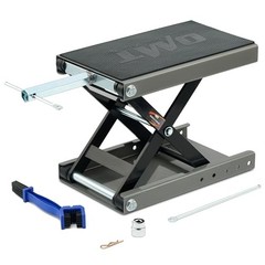 Motorcycle Lift, 1100lb Motorcycle Scissor Lift Jack with Wide Deck T Grey