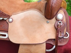 Billy Cook Saddlery Greenville Texas Western Roping Tooled Leather Saddle SZ 16