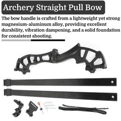Archery Straight Bow 30-50lbs Takedown Recurve Bow Arrow Fishing Hunting Target