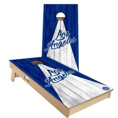 Baseball Cornhole Boards Skip’s Garage LA Tailgate Game Poplar Wood Set