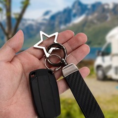 Star Shaped Carabiner, Carabiner Clip for 1.61×1.61×0.16 inch, silver