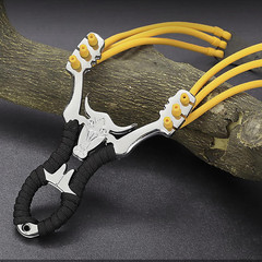 Premium Zinc Alloy Slingshot Catapult Rubber Band Archery Shooting Target