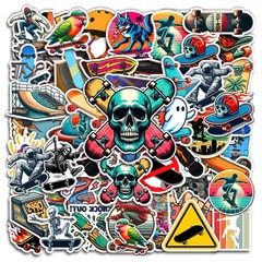 50Pcs Skateboard Vinyl Stickers Waterproof Vinyl Decals for Water Bottles Laptop