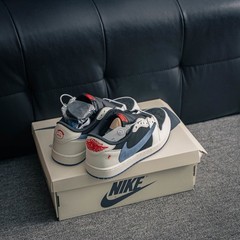 DM7866-040 Travis Scott x AJ 1 Low OG Black Blue Men’s Size 4-13