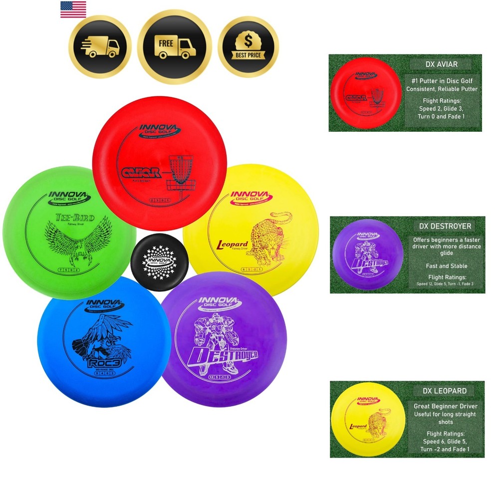 Starter Set –Colors May Vary 160-180g – Includes Putter, Mid Range, 2X Fairwa…