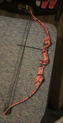 Youth Recurve Bow 48in 25lb Fiberglass Target Ambidextrous Red/Black