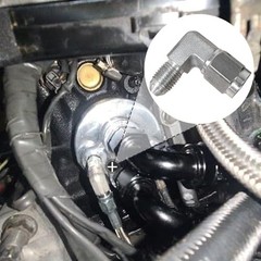 Brake Line Fitting, 2pcs Male to 3AN Female 90-Degree Stainless 3AN-90 Degree