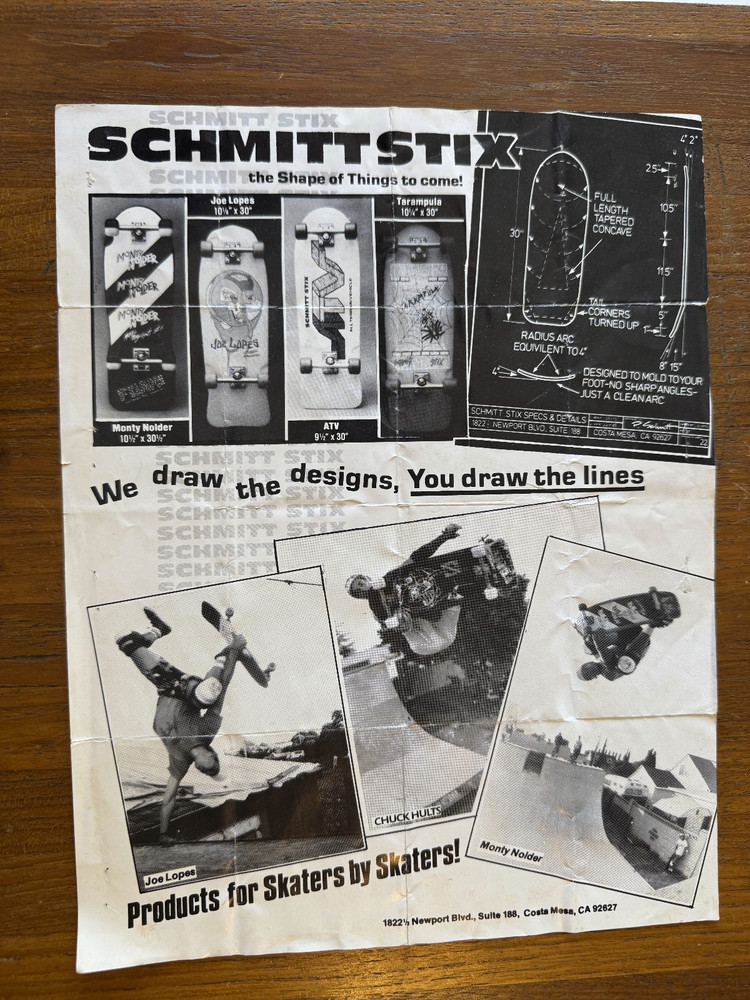 original vintage 1985 SCHMITT STIX product mailer 1985