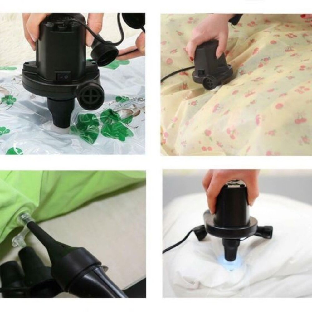 Electric Air Pump Inflator Pool, Portable for Gym Outdoor (Black)