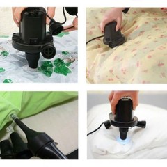 Electric Air Pump Inflator Pool, Portable for Gym Outdoor (Black)
