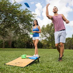 Cornhole Game Set Bean Bag Toss MDF – 2′ W X 3′ L – Built-In Storage, Convenient