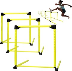 3Pcs Hurdles Training Equipment, Adjustable Height Hurdles Track and Field, A…