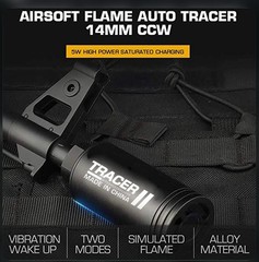 14mm CCW Compact Airsoft/gel Blaster Multi Color Barrel Flash Unit Attachment