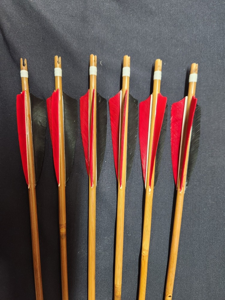 6 Tonkin Bamboo Arrows 45-50lb. Made In The USA