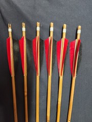 6 Tonkin Bamboo Arrows 45-50lb. Made In The USA