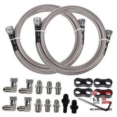 6AN 70″ Transmission Fluid Oil 70″ Transmission Fluid Oil Cooler Hose&Clamp
