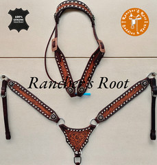 Western Leather Tack Set Horse | Antique Tooling Tack Set For Horse