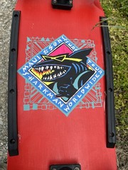 vintage Maui & Sons SHARKMAN Worldwide Surf Tour Skateboard 1980s/90s