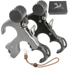 Adjustable 3 Finger Thumb Release Aids Archery Recurve Compound Bow Shot Target