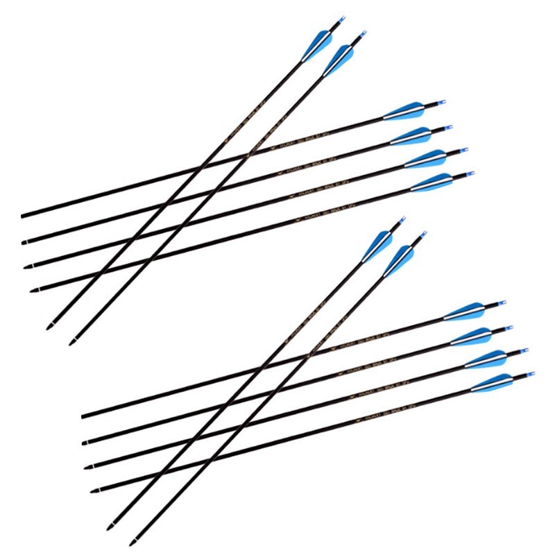 New 12pcs 7.8mm mixed carbon arrow replaceable arrow for composite reverse bow