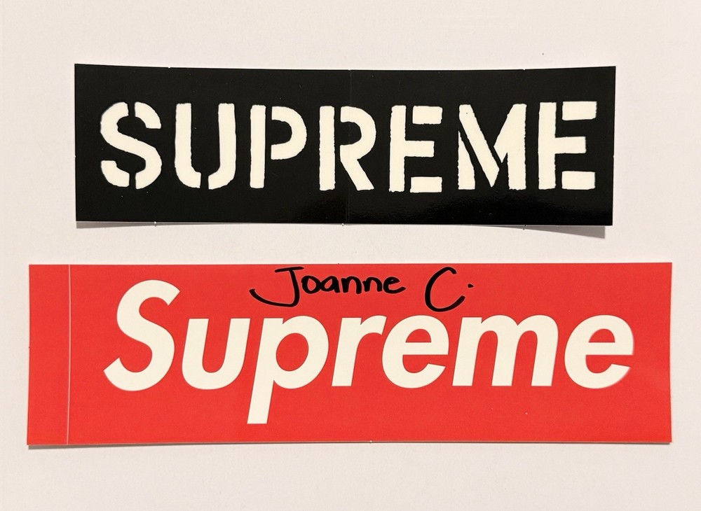 Supreme Black Logo Sticker With Clear Letters SS26 100% Authentic