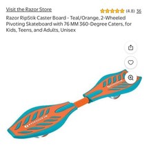 Razor RipStik Classic Board Carving Skateboard 360° Wheels Kids Blue Orange