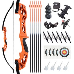 40lbs 53″ Takedown Recurve Bow Right Hand Target Arrow Shooting Practice Bow Set