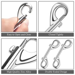 15 Pack Double Ended Bolt Snap Hooks Extra Large 4.7inch Zinc Alloy Mental Cl…