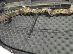Vintage Bear Kodiak 2 Camo Compound Bow with Case and Arrows