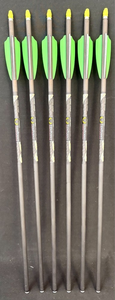 TenPoint Pro Elite 400 Crossbow Arrows Alpha Nock – 6 Crossbow Arrows – NEW