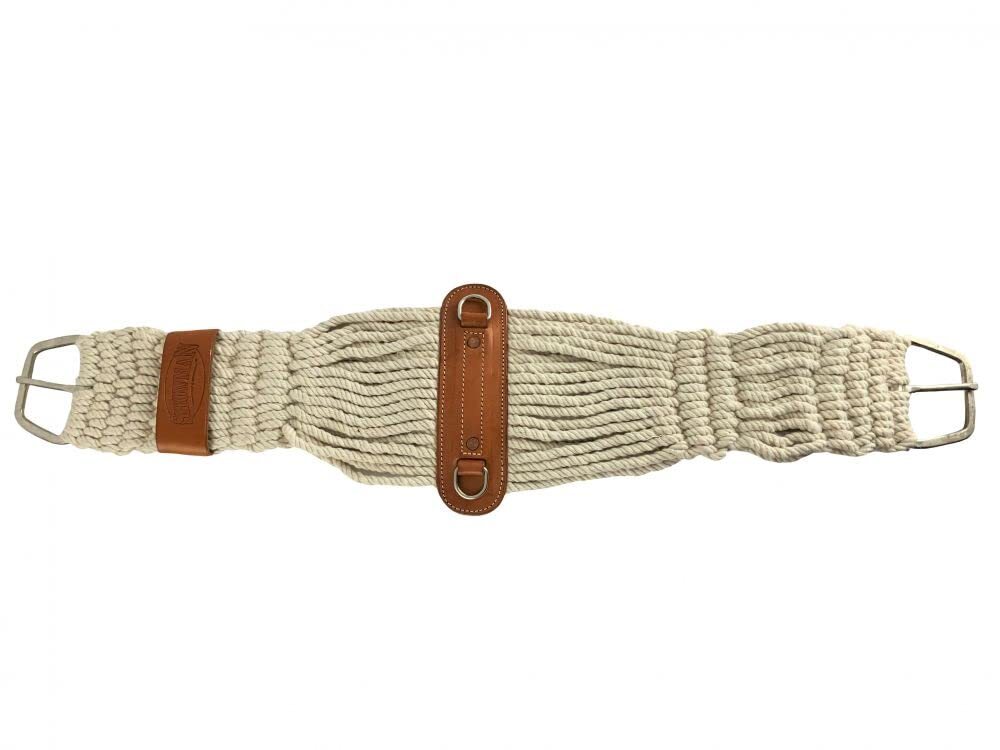 Showman Cotton Blend Double Weave String Roper Girth w/ Flat Hardware