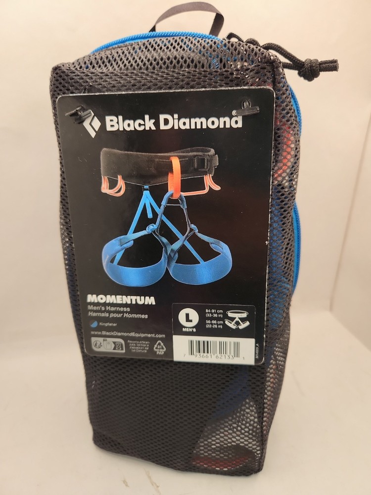 NEW Black Diamond Men’s Momentum Harness Rock Climbing Size: Large 33-36 Inch