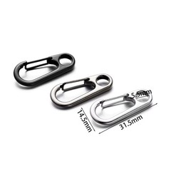 10 Pcs Mini Heavy Carabiner Snap Hook Clip Aluminum Outdoor Camping Key Chain US