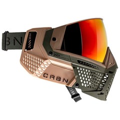 CRBN Zero Pro Paintball Mask with 2 C-SPEC Lenses – Less Coverage – Safari