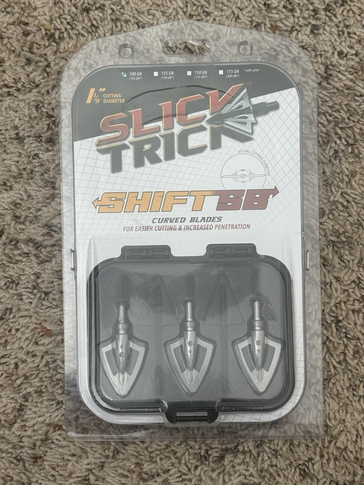 SlickTrick ShiftSB Broadhead Single Bevel 100/125 Grain 1 1/8″ Cut Diameter