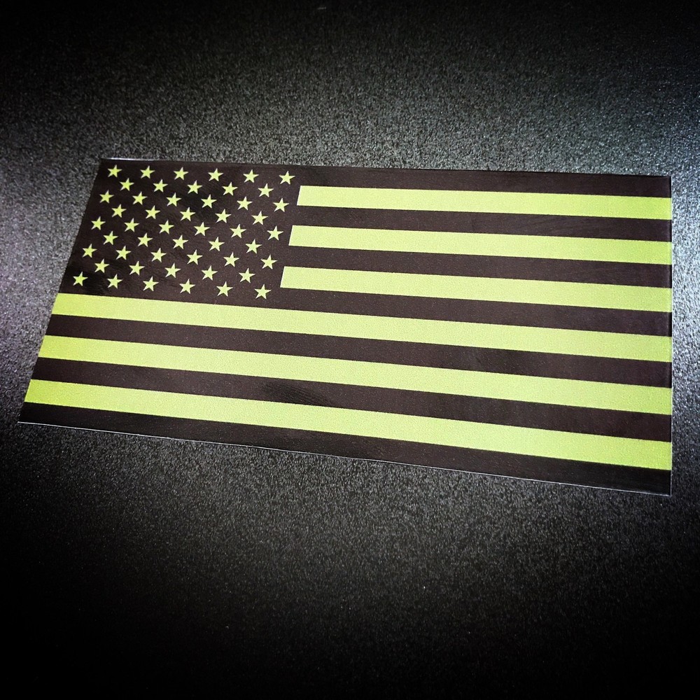 American Flag Green – Sticker