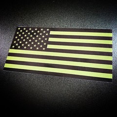 American Flag Green – Sticker