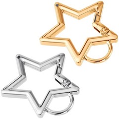 2 PCS Star Snap Clips, Zinc Alloy Heavy Duty Star Shaped Keychain Clip, Cute …