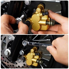 WEIYINGSI Front Hydraulic Disc Brake Caliper for 90 110 125cc Dirt 44mm, Gold