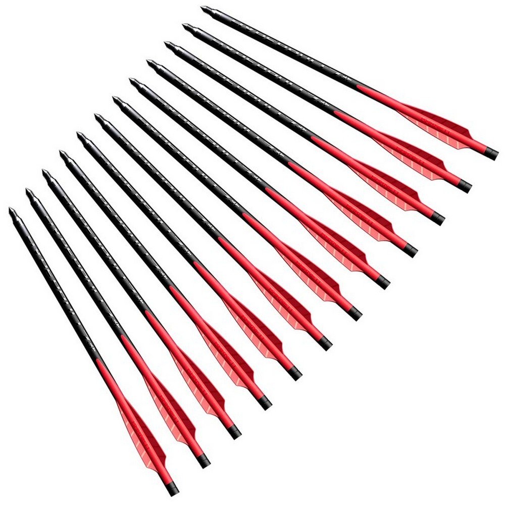 Barnett Demun Hyperbolts 3-Fletch Red 12 Per Package – BAR50038