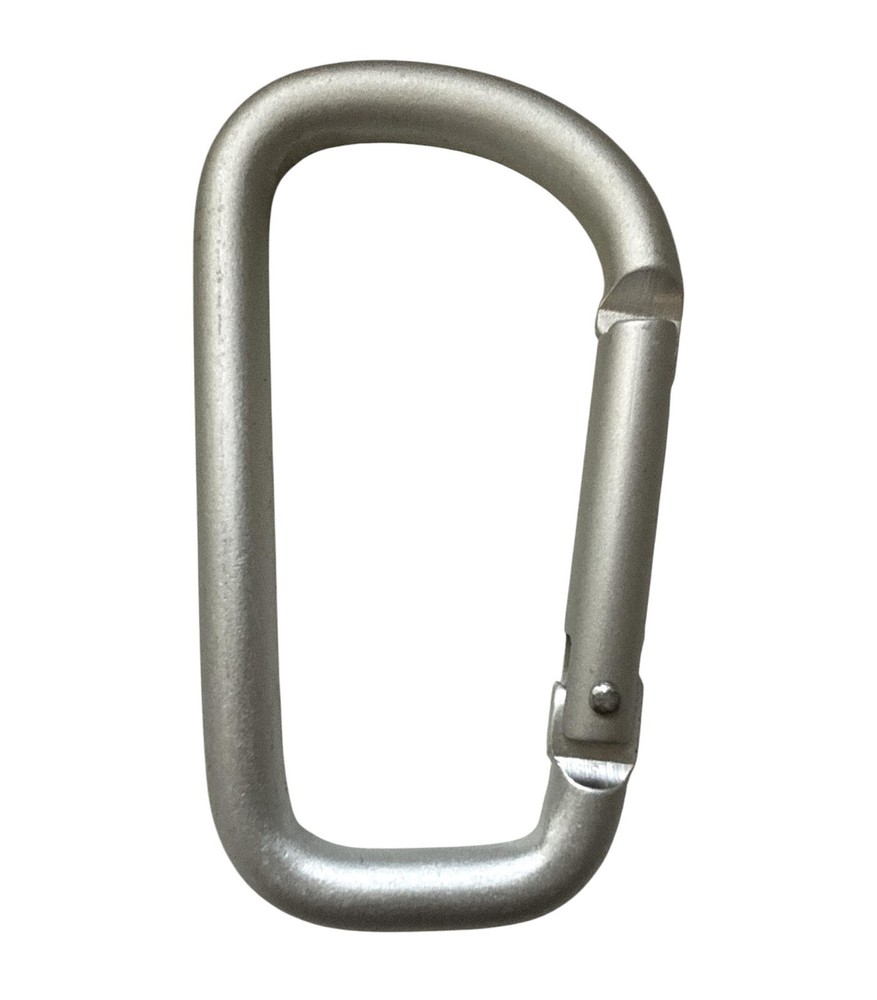 Pack of 6 pcs 3″ Heavy Duty Carabiner Spring Belt Clip Key Chain D Shape Silver