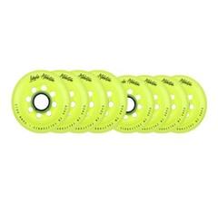 LABEDA Wheels 80mm /76mm HILO Set ADDICTION YELLOW Inline Indoor Roller Hockey