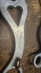 Vintage Crockett Used Mechanical Hackamore Aluminum Hearts