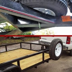 Spare Tire Carrier for Trailer,U-bolt Zinc Plated Spare Tire Mount Bracket Side