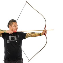60″ Archery Traditional Longbow Recurve Bow Wooden 30-50LBS for Outdoor Hunting