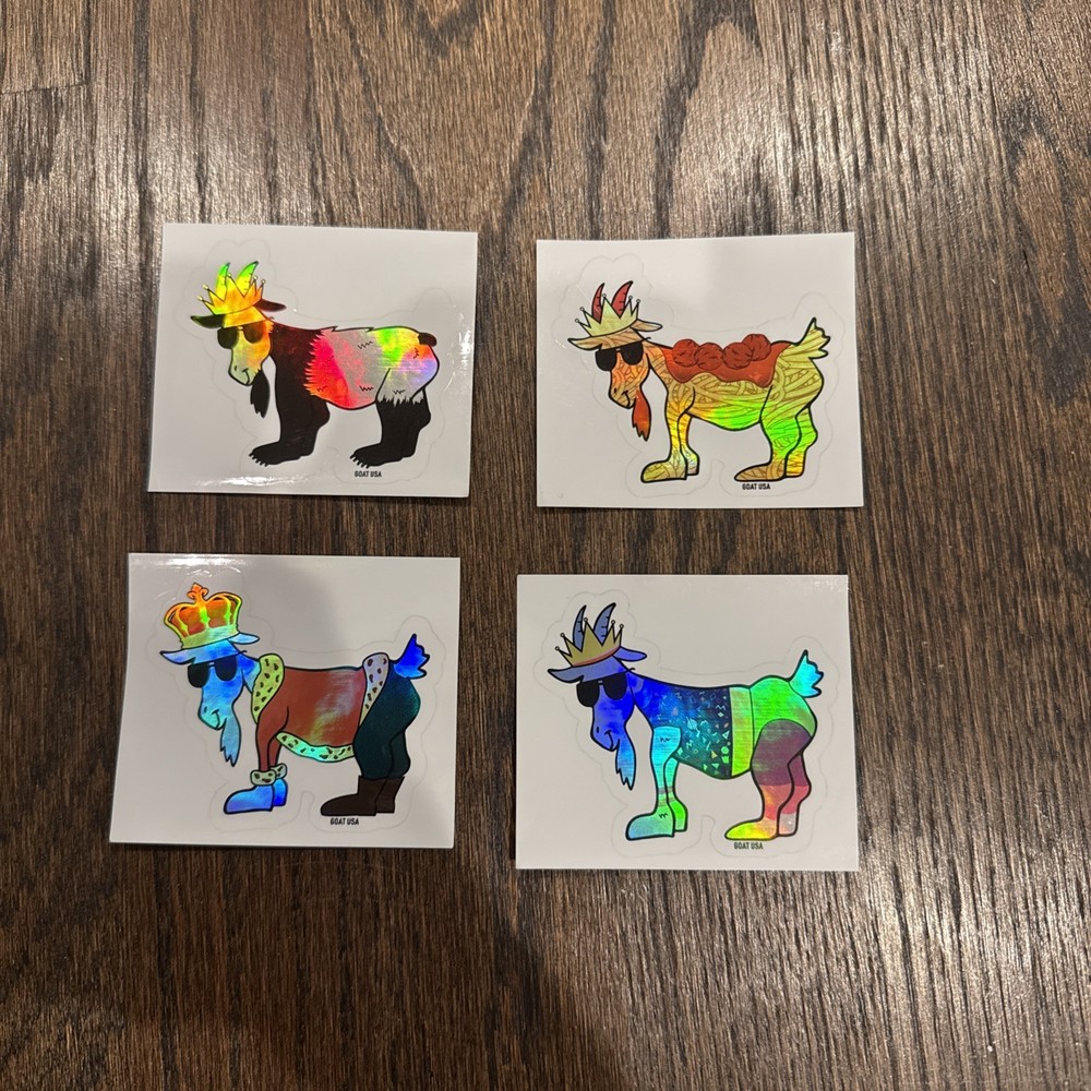 Goat USA Stickers EXTREMELY RARE All Holographic February 2023 Complete Set